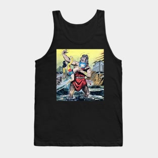 Superhero Moon Girl Battles One Eyed Monster Tank Top